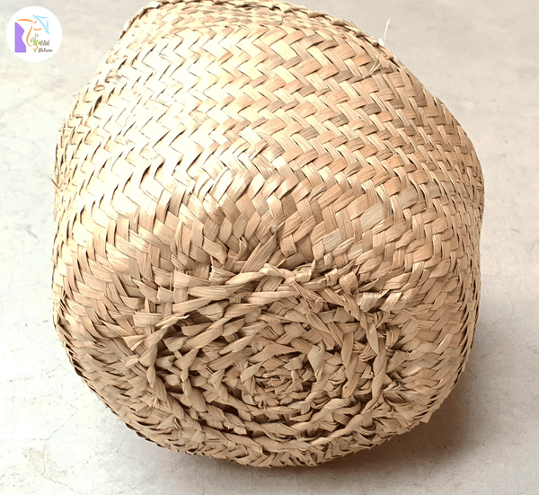 Basket Of Natural Seagrass Folds